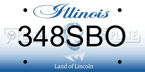 348SBO Illinois License Plate