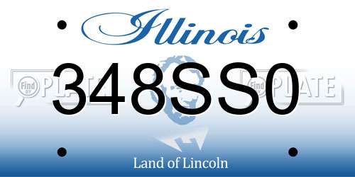 348SS0 Illinois License Plate