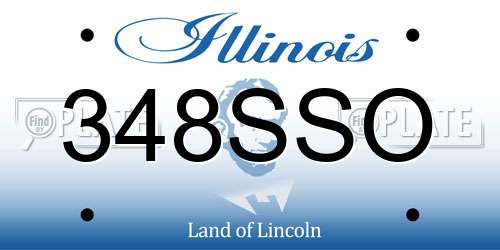 348SSO Illinois License Plate