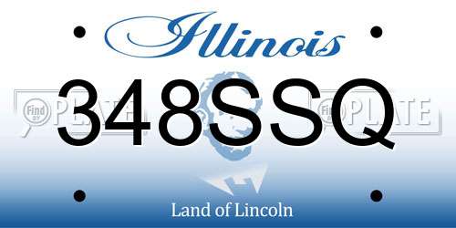 348SSQ Illinois License Plate
