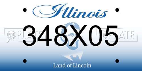 348X05 Illinois License Plate