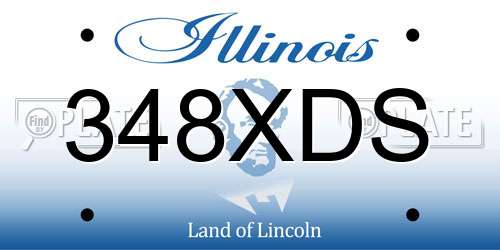 348XDS Illinois License Plate