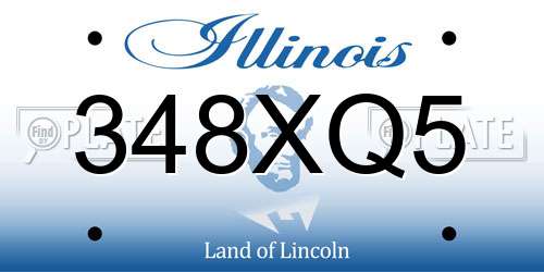 348XQ5 Illinois License Plate