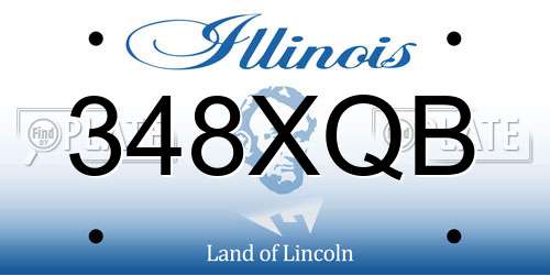 348XQB Illinois License Plate