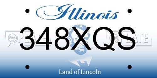348XQS Illinois License Plate