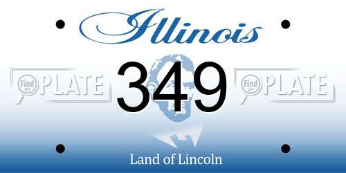 349 Illinois License Plate