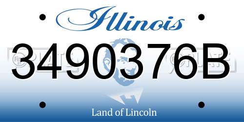 3490376B Illinois License Plate