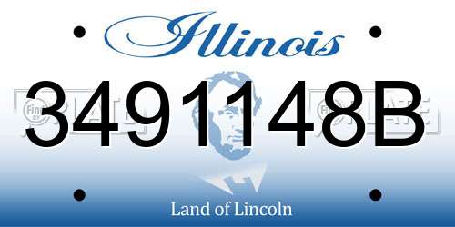 3491148B Illinois License Plate