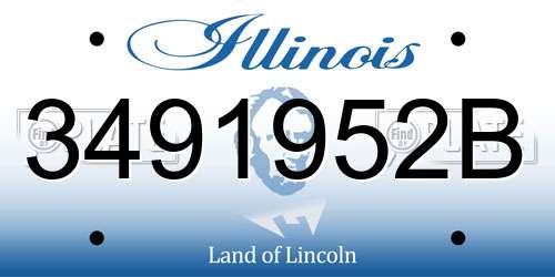 3491952B Illinois License Plate