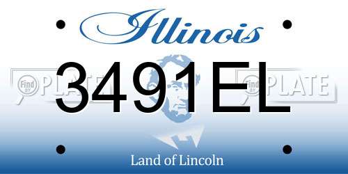 3491EL Illinois License Plate