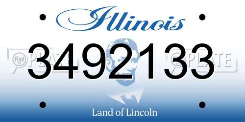 3492133 Illinois License Plate