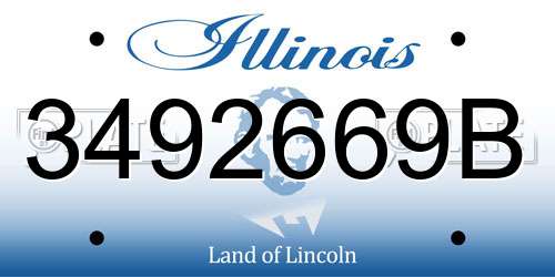 3492669B Illinois License Plate