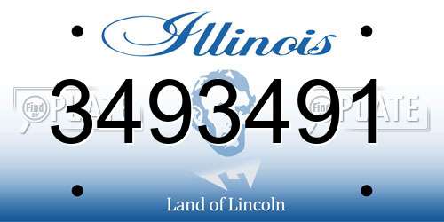 3493491 Illinois License Plate