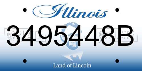 3495448B Illinois License Plate