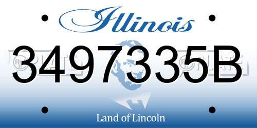 3497335B Illinois License Plate