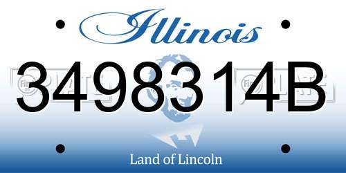 3498314B Illinois License Plate