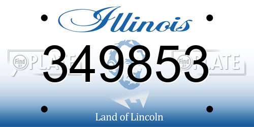 349853 Illinois License Plate