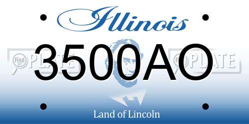 3500AO Illinois License Plate