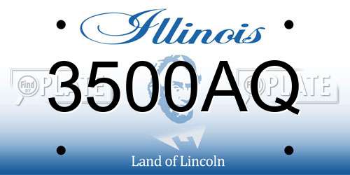 3500AQ Illinois License Plate