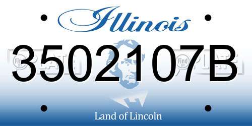 3502107B Illinois License Plate