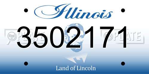 3502171 Illinois License Plate