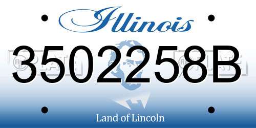 3502258B Illinois License Plate