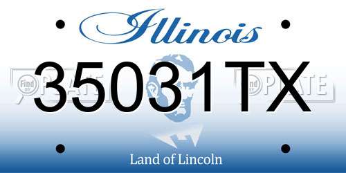 35031TX Illinois License Plate