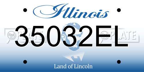 35032EL Illinois License Plate