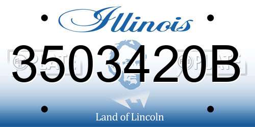 3503420B Illinois License Plate