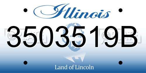 3503519B Illinois License Plate