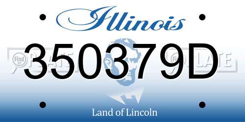350379D Illinois License Plate