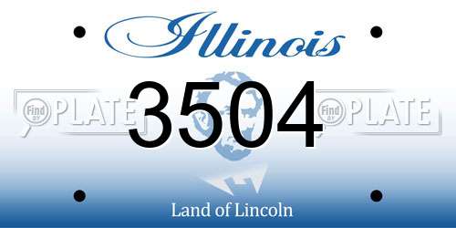 3504 Illinois License Plate