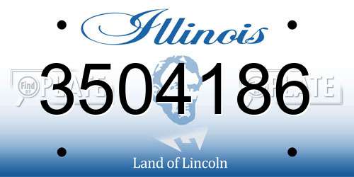 3504186 Illinois License Plate