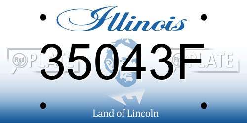 35043F Illinois License Plate