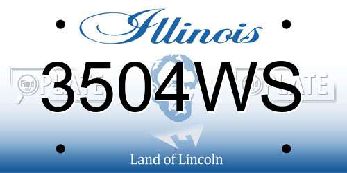 3504WS Illinois License Plate
