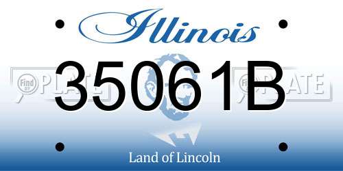 35061B Illinois License Plate