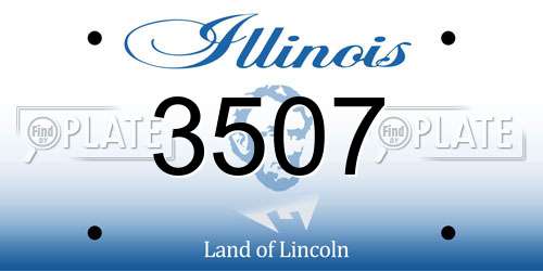 3507 Illinois License Plate