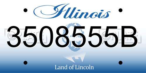 3508555B Illinois License Plate