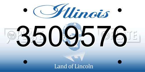 3509576 Illinois License Plate