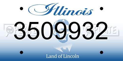 3509932 Illinois License Plate