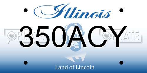 350ACY Illinois License Plate