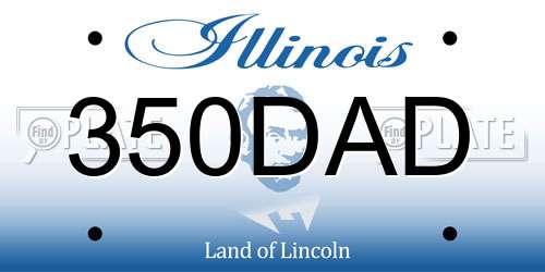 350DAD Illinois License Plate
