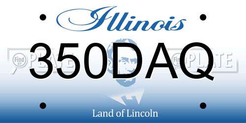 350DAQ Illinois License Plate