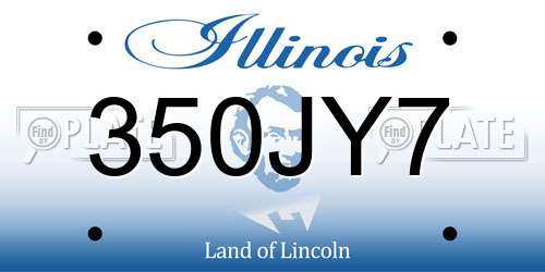 350JY7 Illinois License Plate