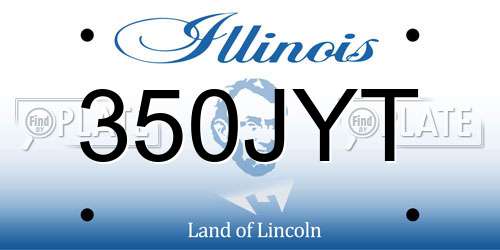 350JYT Illinois License Plate