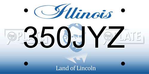 350JYZ Illinois License Plate