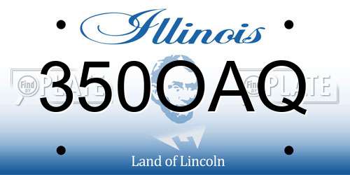350OAQ Illinois License Plate