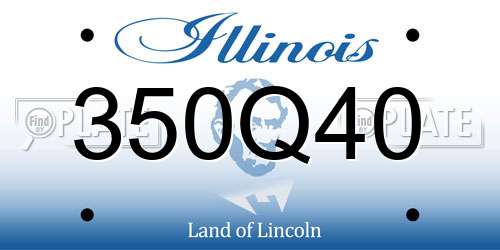 350Q40 Illinois License Plate