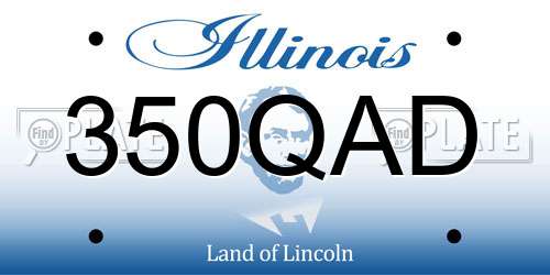 350QAD Illinois License Plate