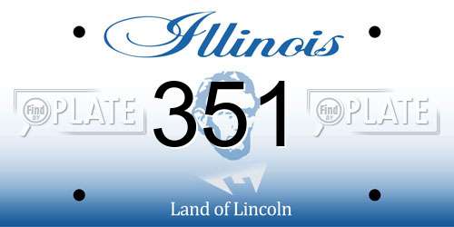 351 Illinois License Plate